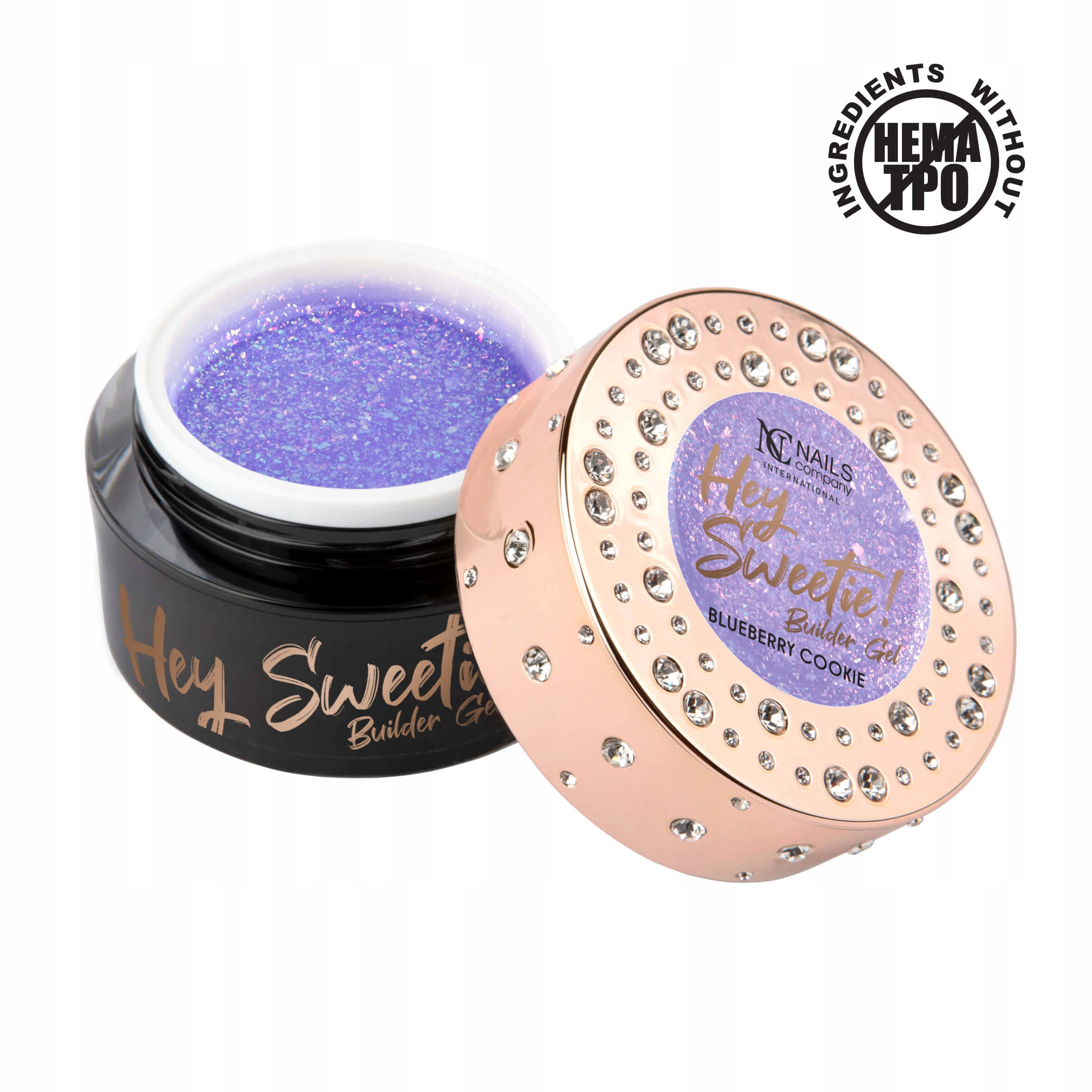 Stavební gel Nc Nails Hey Sweetie Builder Gel Blueberry Cookie 50 g