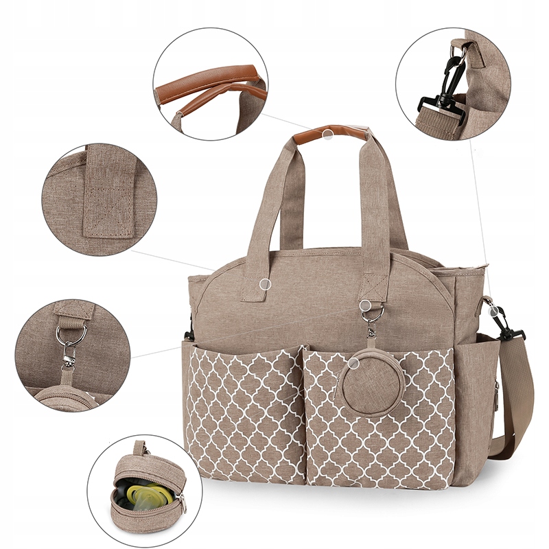 PODRÓŻNA TORBA CIĄŻOWA I NIEMOWLĘCA NA ZEWNĄTRZ Szerokość (dłuższy bok) 30 cm