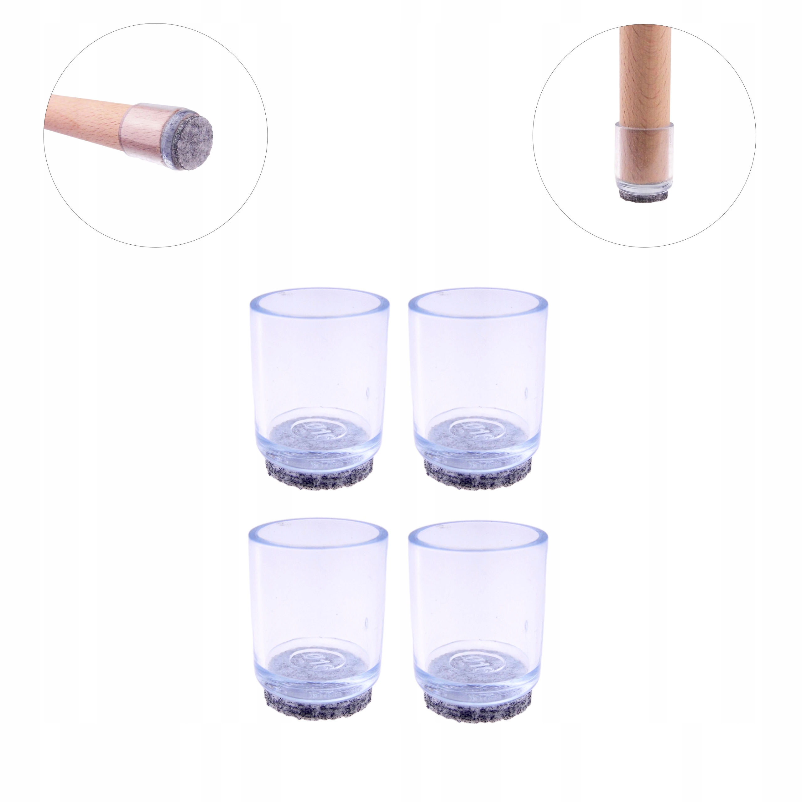 

Nakładki silikonowe z Filcem 25mm na nogi krzesła