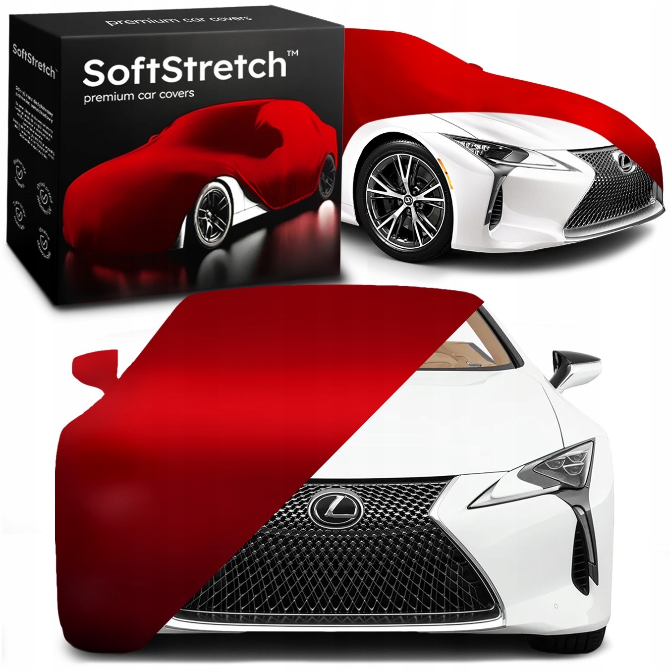 Kryt do auta SoftStretch pro Lexus LC červený