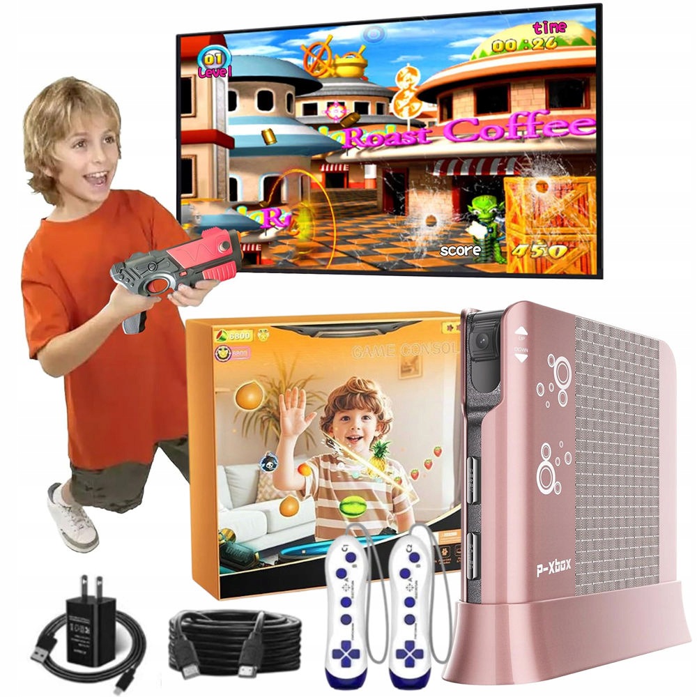 Ar Motion Konsola Retro Game Box Tv Gra Tv Hdmi 21 Gier 2 Pady Dla Dzieci