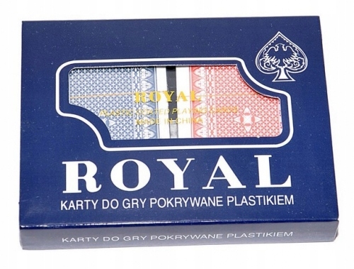 

Royal Karty Do Gry 2 talie 54 kart pokryte plastik