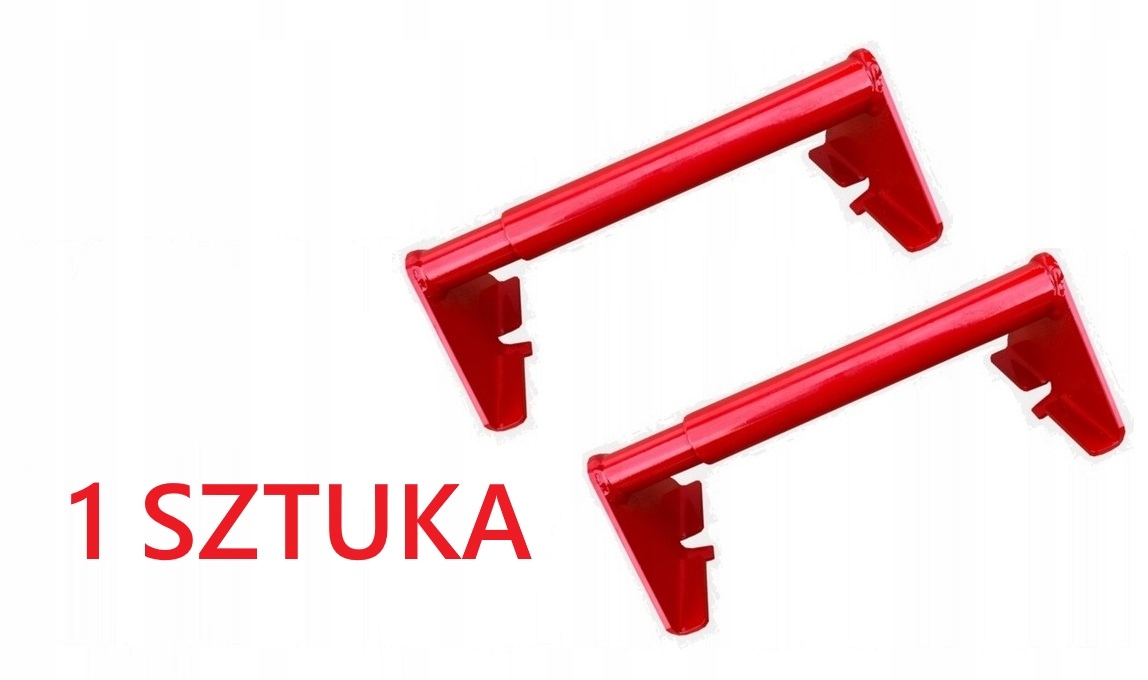 Červený blokovací klín pro kolo odtahového vozu Lohr Roztahovací stopky Silniční pomoc