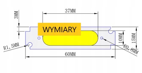 DIODA LED COB MODUŁ 12V 2W ZÓŁTY POMARAŃCZOWY YDEL EAN (GTIN) 69205140