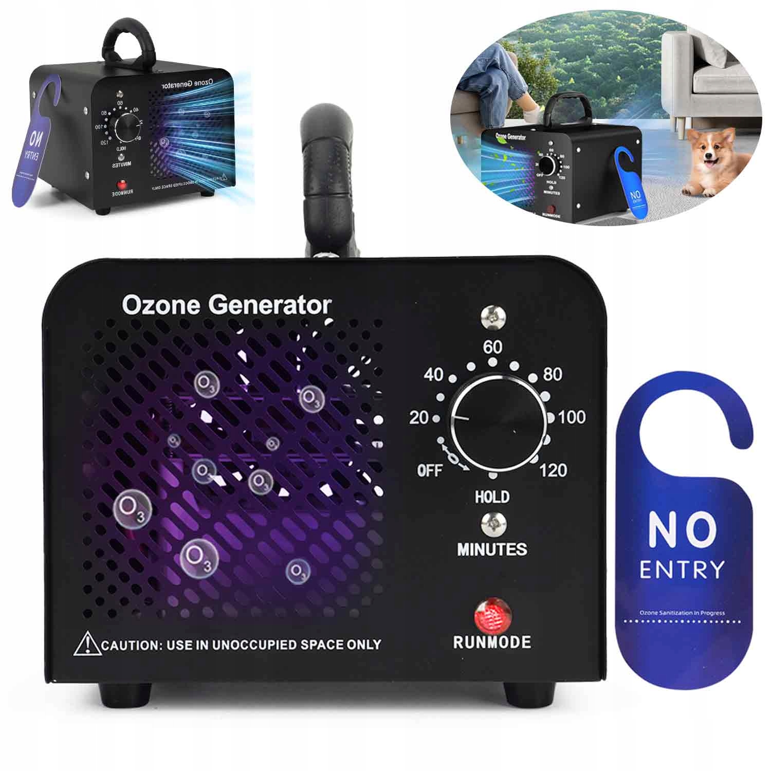 Generátor Ozonu 30000 Mg/h 85 W Pro Domácnost Odstranění Zápachu 120 Minut Časovač