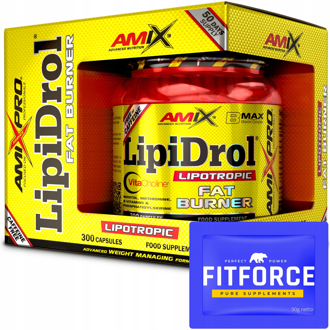 Spalovač tuků Amix LipiDrol 300 kapslí Fat Burner
