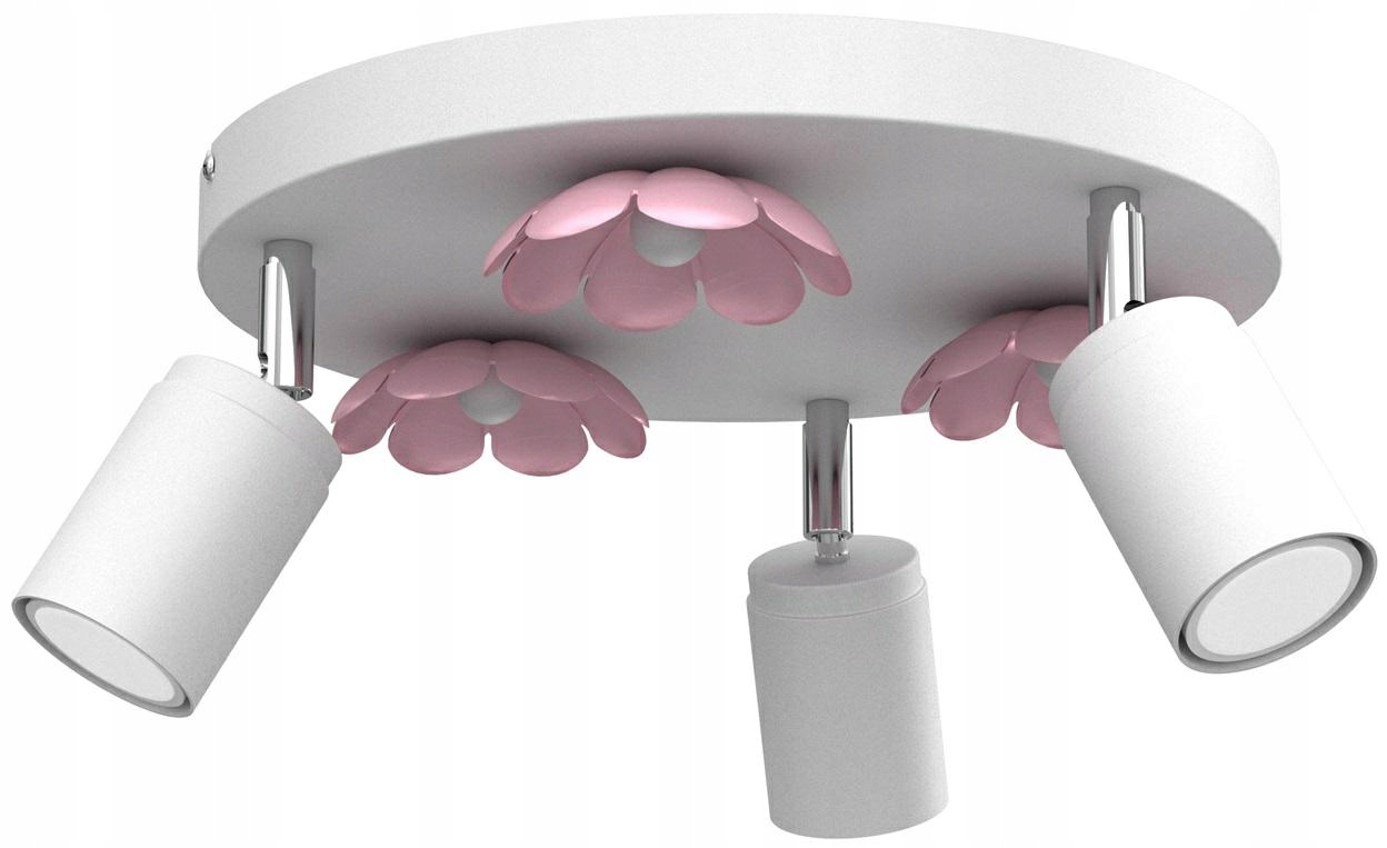 Lampa stropné svietidlo Spot Flower biela ružová do detskej izby