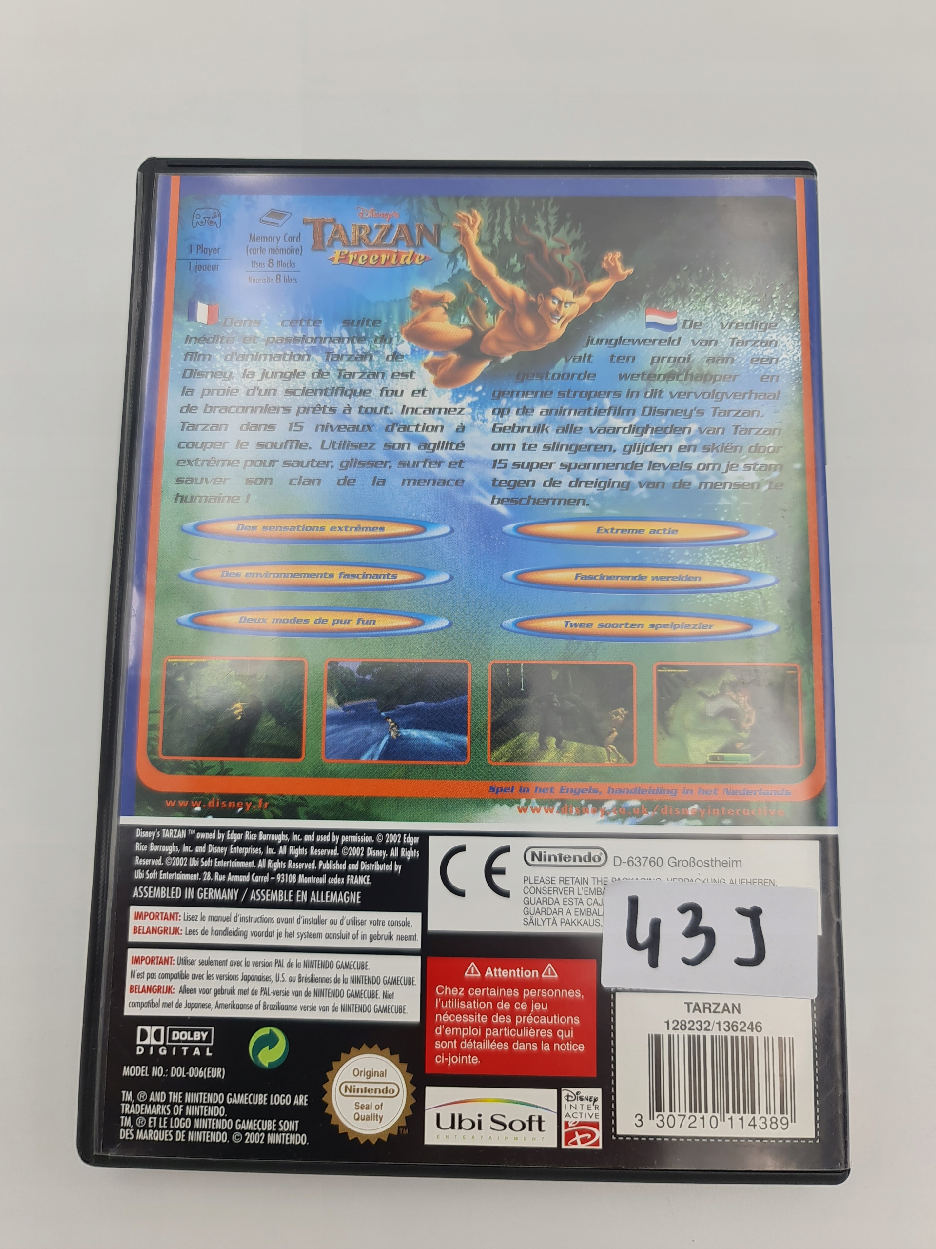 NINTENDO GAMECUBE TARZAN FREERIDE Platforma Nintendo GameCube