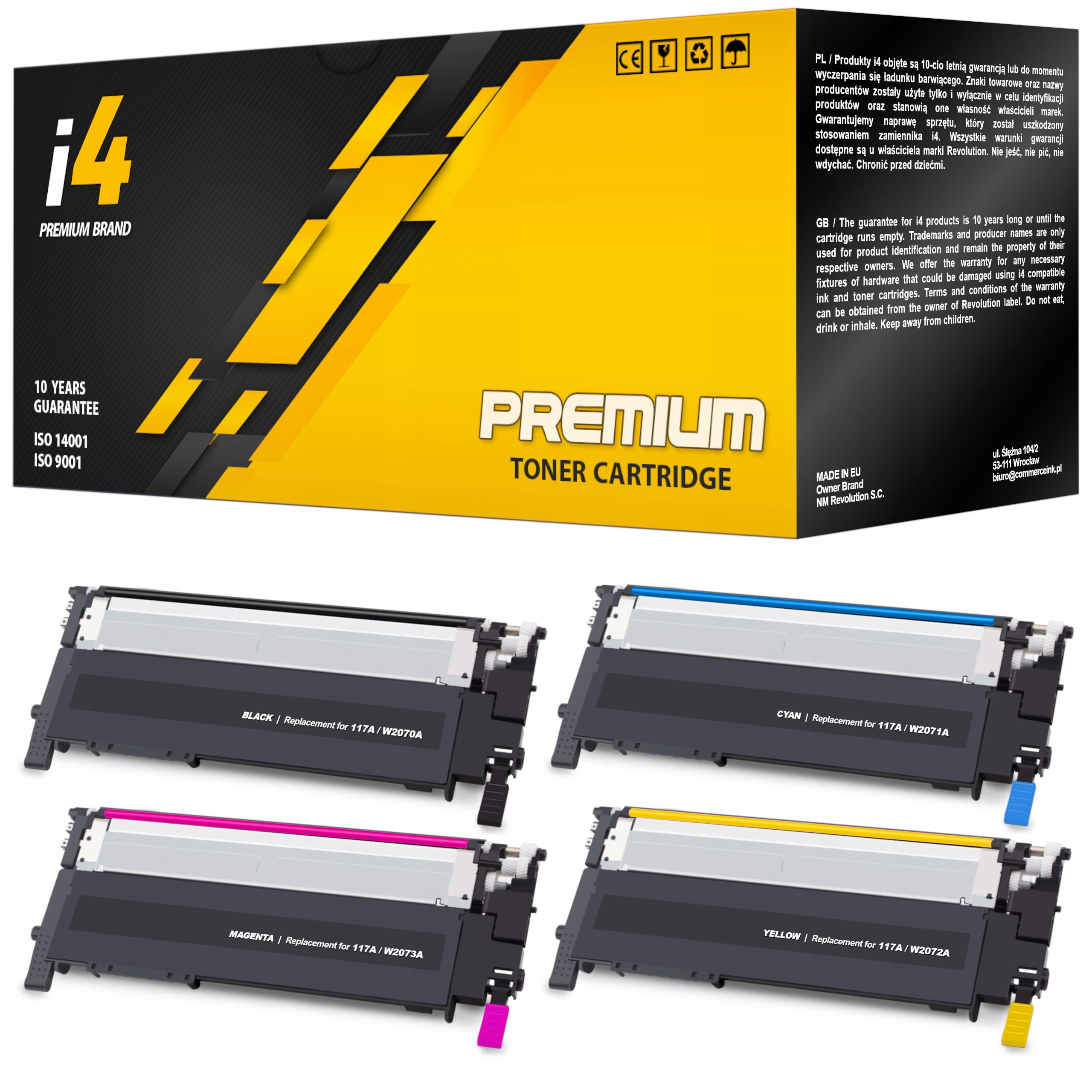 Toner 117A XL Do Drukarki Hp Color Laser 150a 150nw 178nw 179fnw Z Chipem