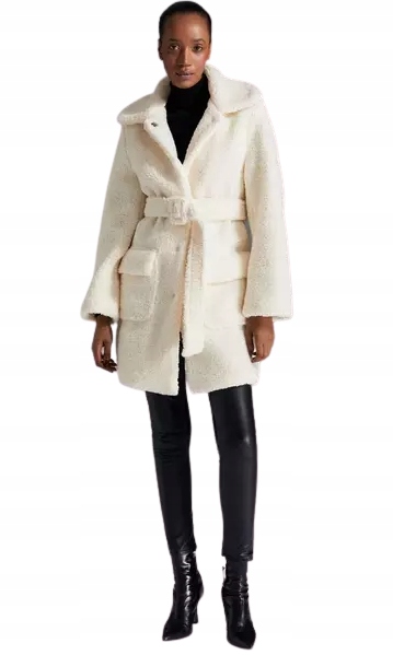 PRINCIPLES DAMSKI ZIMOWY KOŻUCH GŁADKI 46 YFR