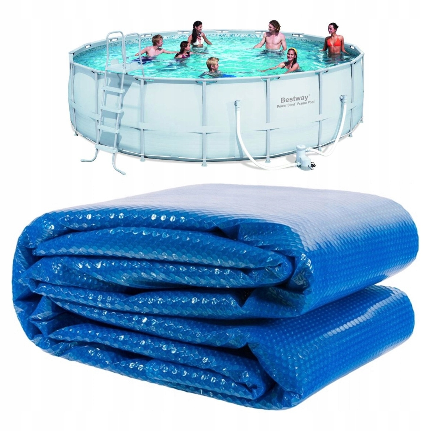 krycí plachta solární fólie pro bazén Power Steel Frame 5,5 m