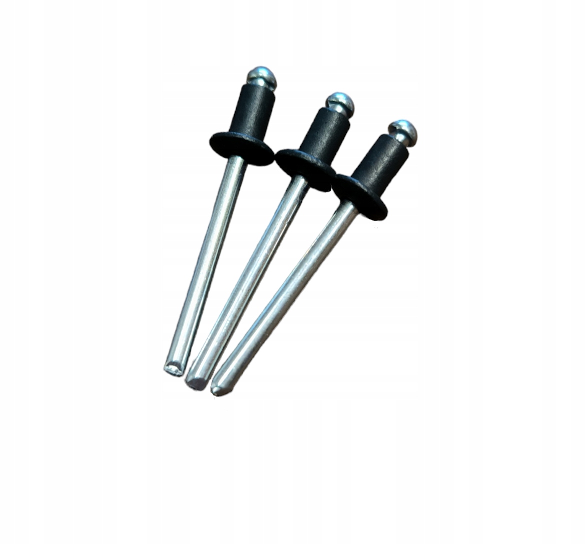 Nity zrywalne al/st 4.8x8 czarne Ral 9005 100 szt