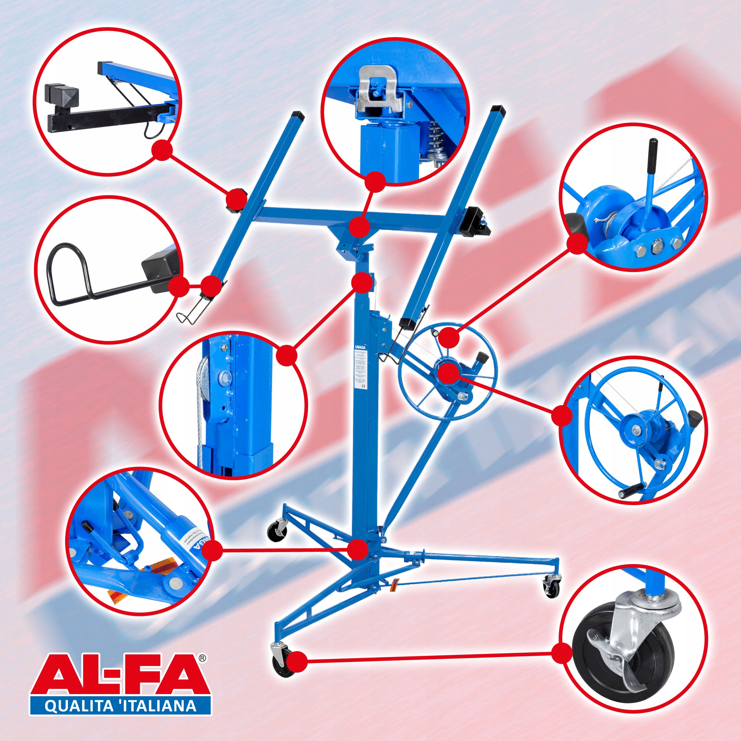 PODNOŚNIK PŁYT GIPSOWYCH GK GIPSOWO- KARTONOWYCH DO REGIPSU OSB STOJAK Kod producenta podnośnik płyt gipsowych
