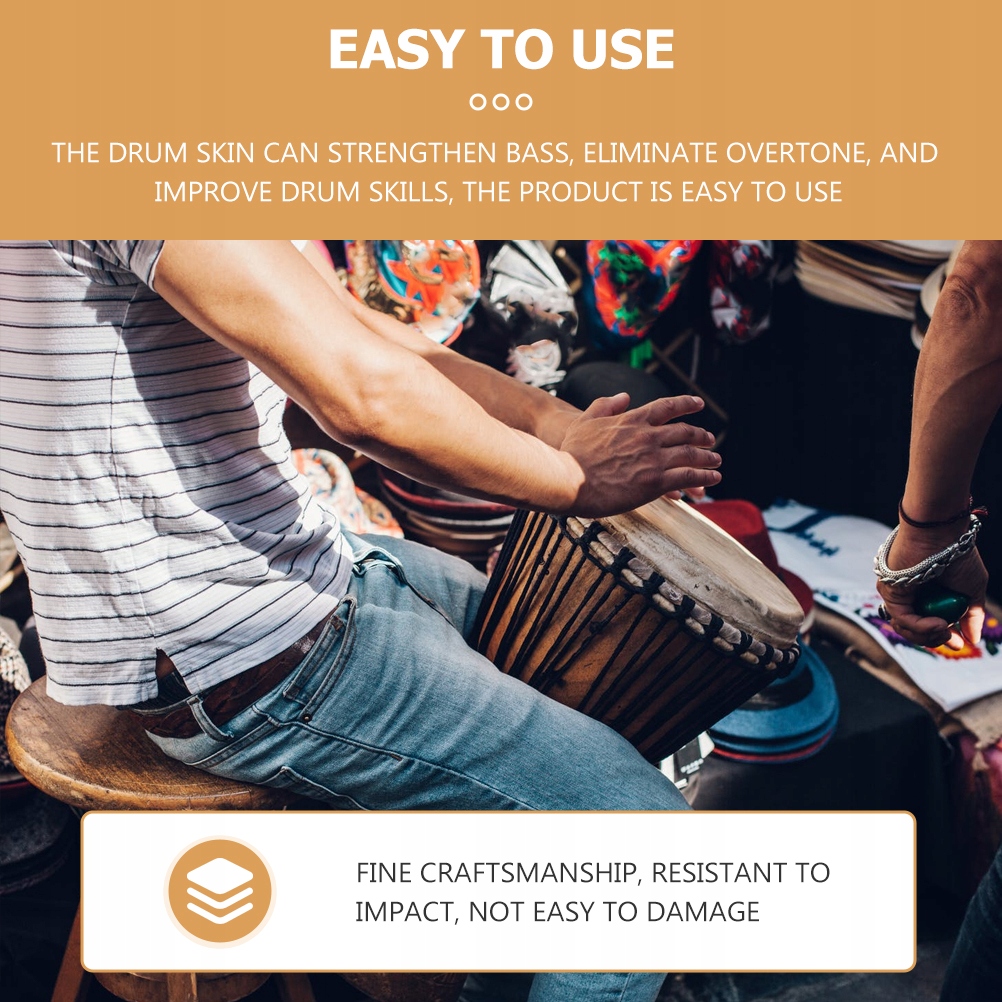 SKÓRZANE POKRYCIA SKÓRY DJEMBE 2 SZT Marka bez marki