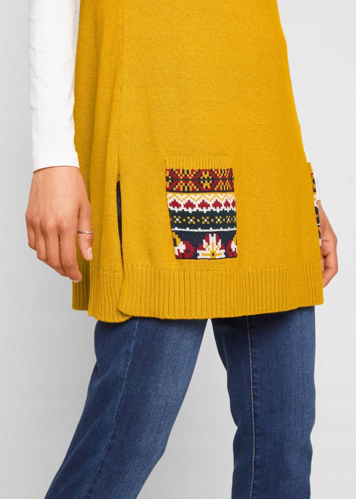 BONPRIX KAMIZELKA SWETERKOWA DŁUGA Z KIESZENIAMI R.40/42 YZ078113 Marka Bonprix