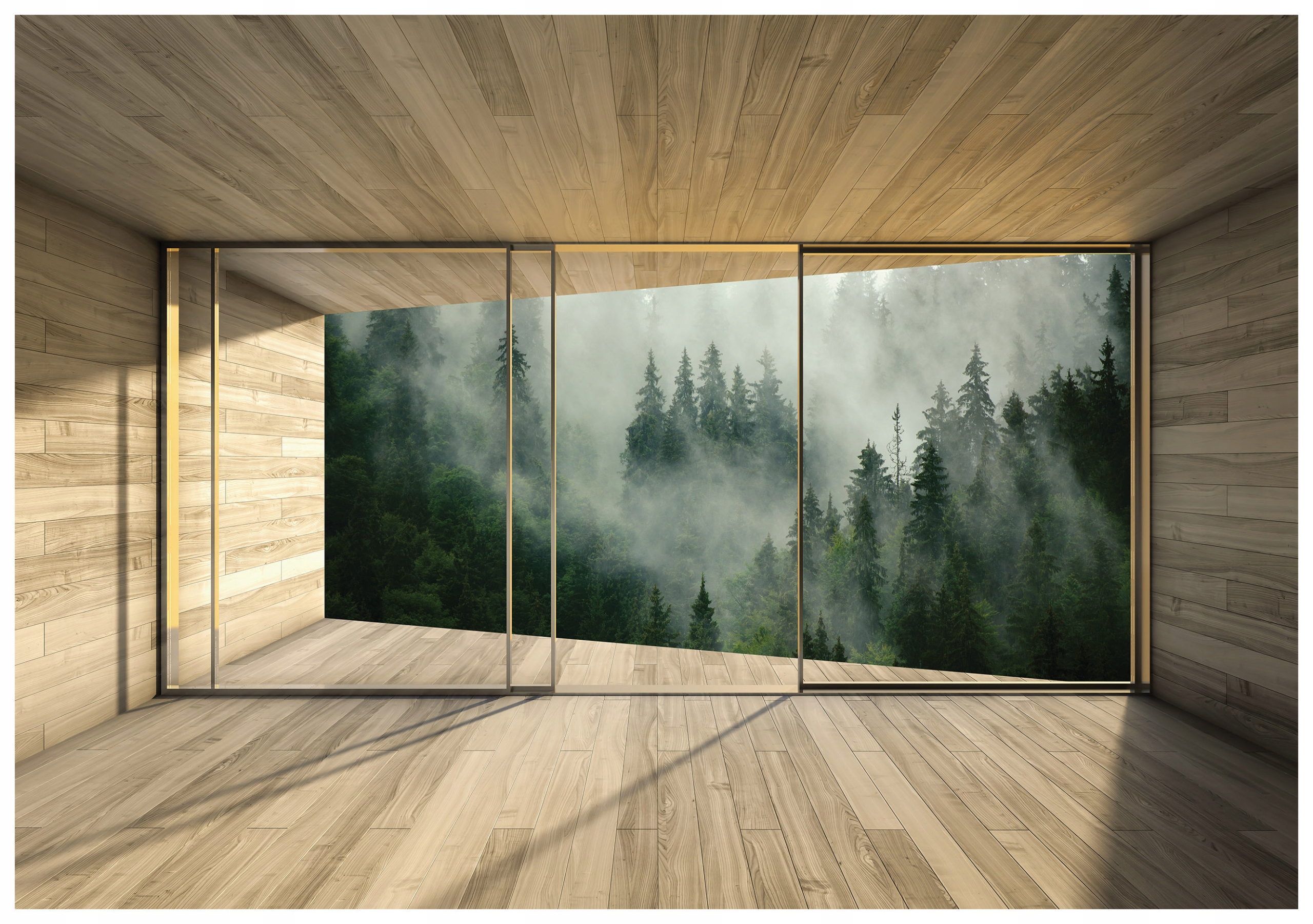 Fototapeta Les v mlze 416x254 Ráno v jehličnatém lese příroda lepidlo