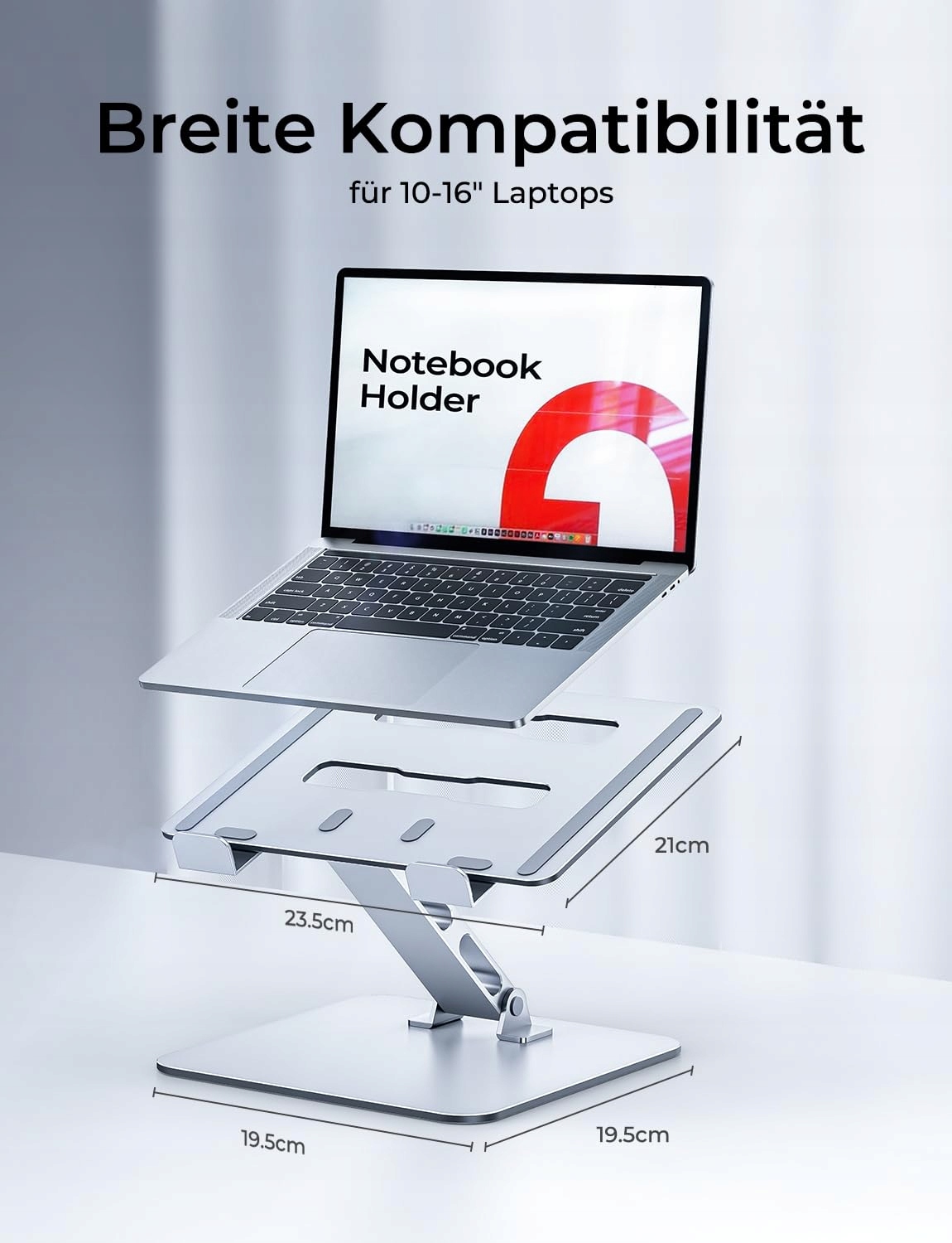 CIRYCASE Regulowany Aluminiowy Stojak Na Laptopa Kompatybilny Z MacBook HP — miniatura 6