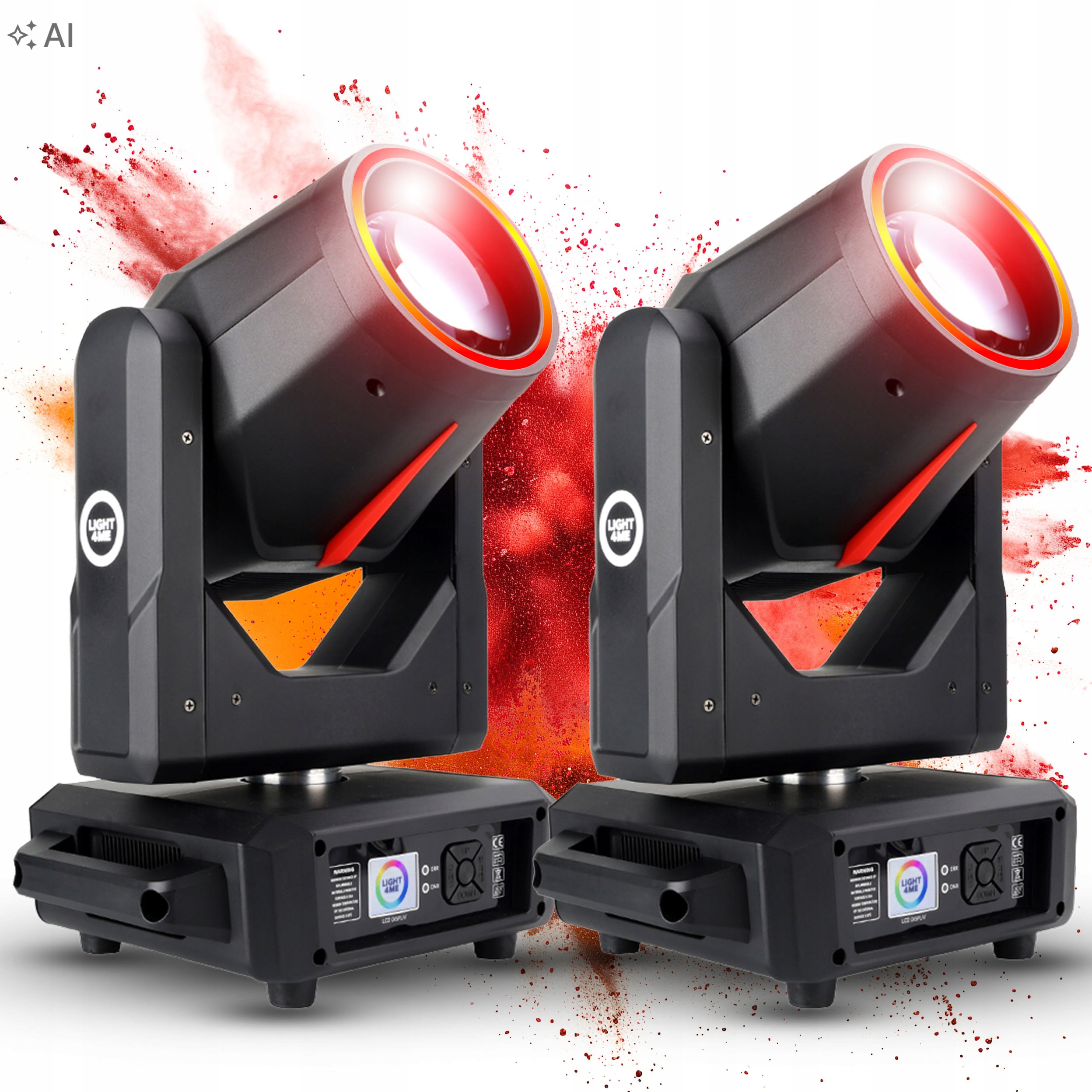 Sada 2 X Pohyblivá Hlava Beam Led Jevištní Světlo 295W DMX Efekt Ring