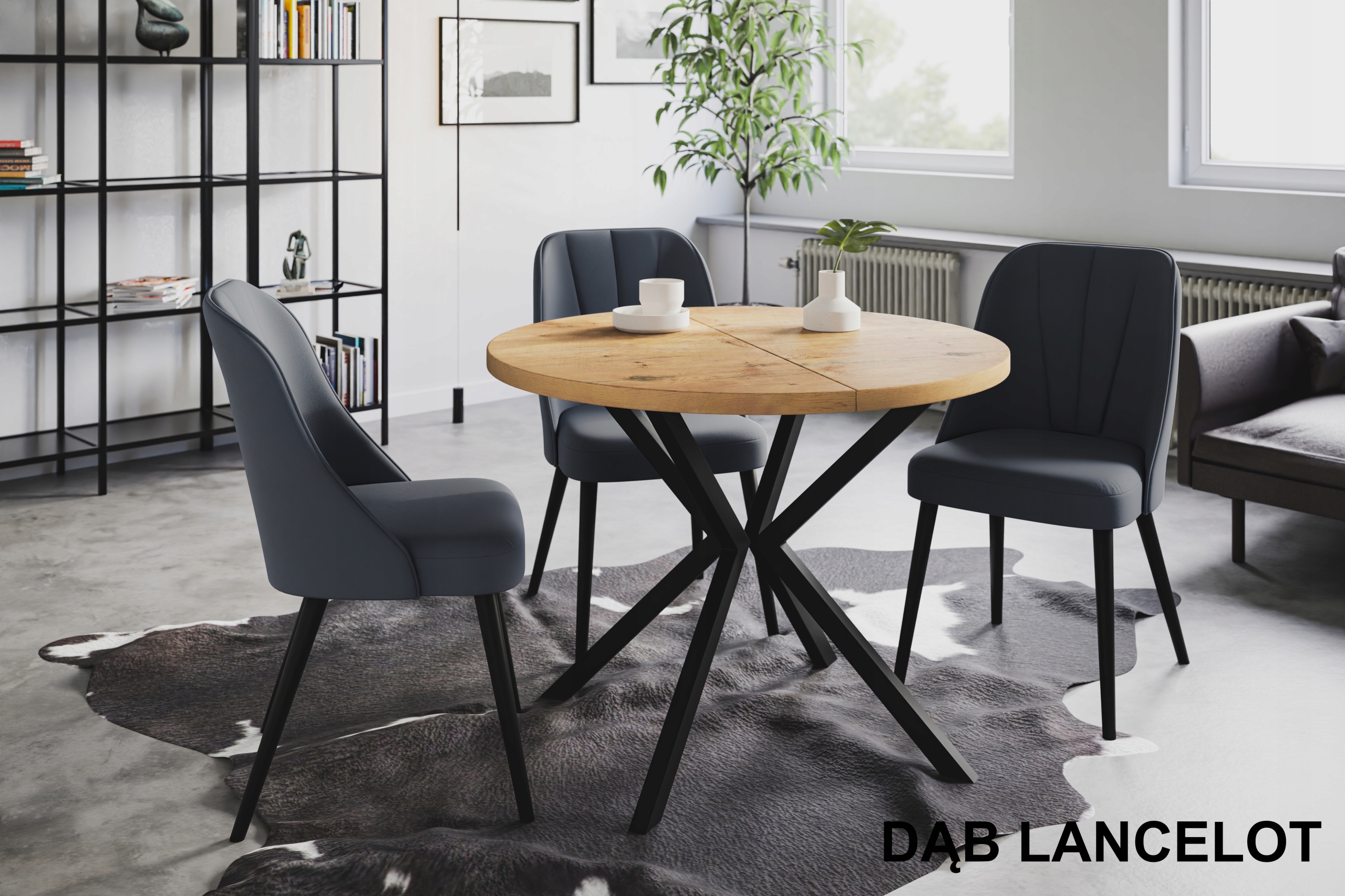 Stół rozkładany loft okrągły 100/180 LITE Kod producenta ALPI