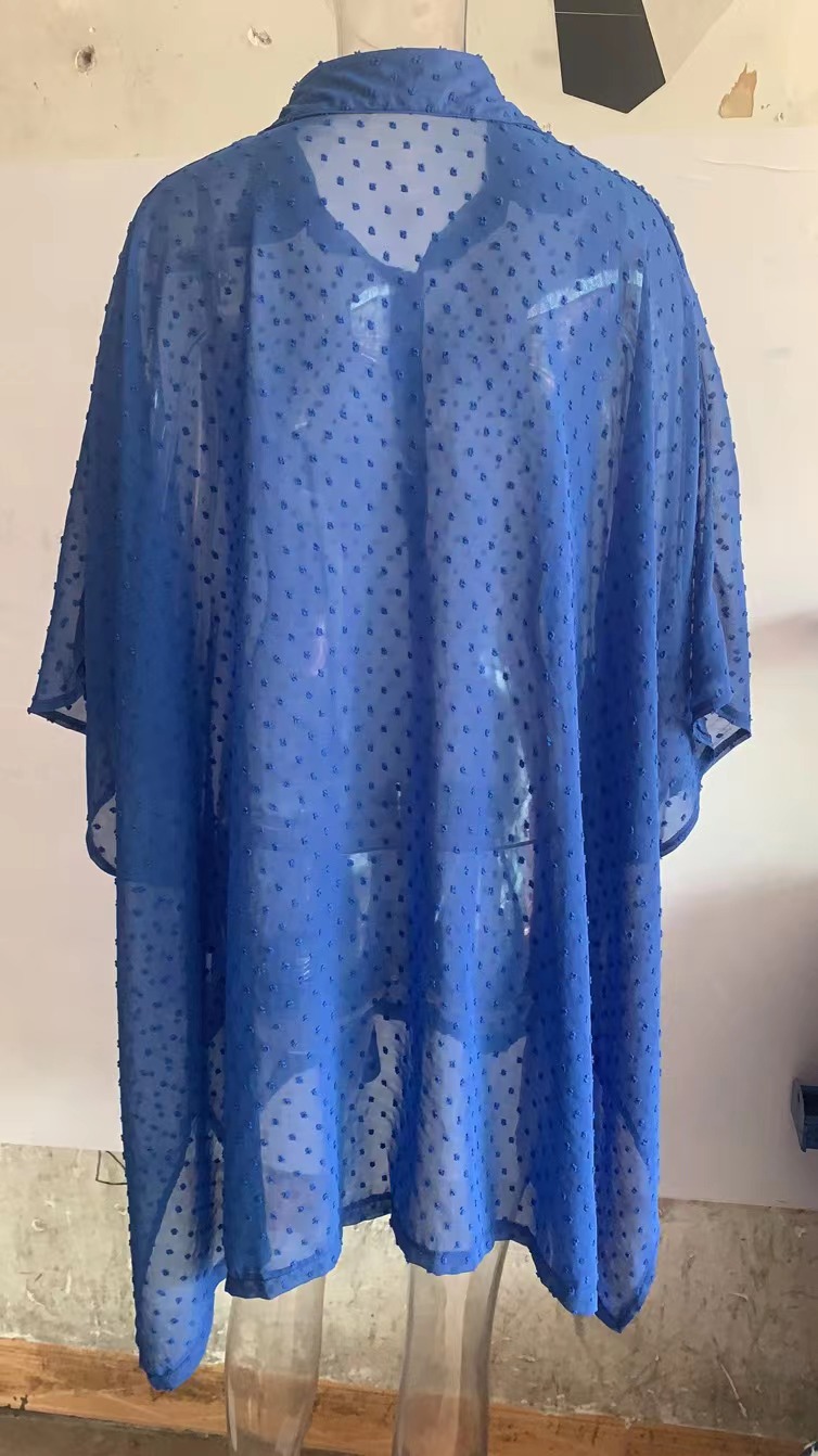 Top plażowy z szyfonu, letni, L Materiał dominujący poliester