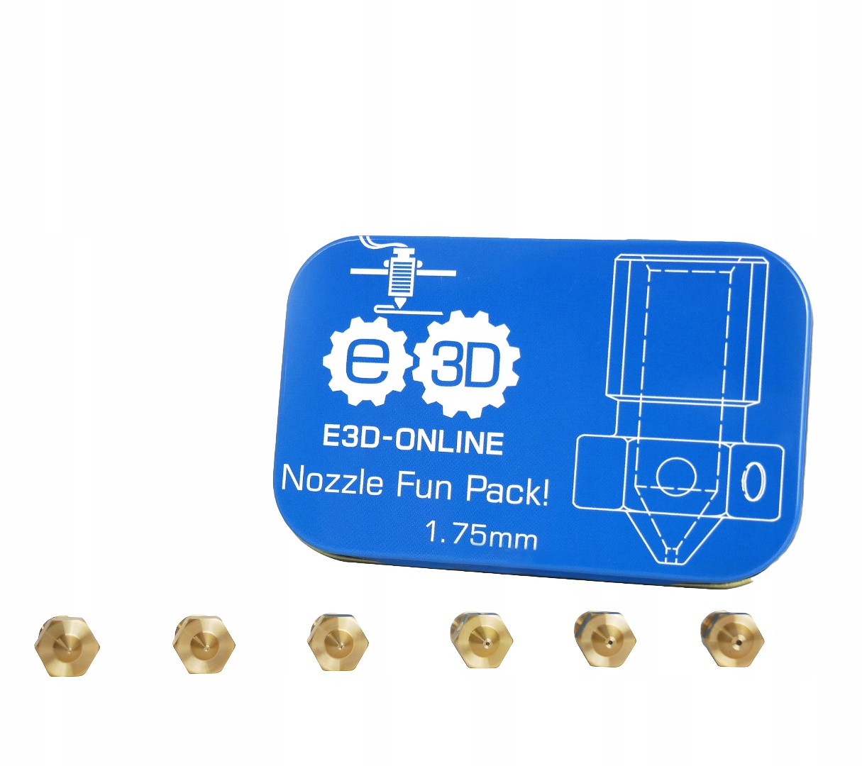 Sada originálních trysek E3D V6 Fun Pack 1,75 mm