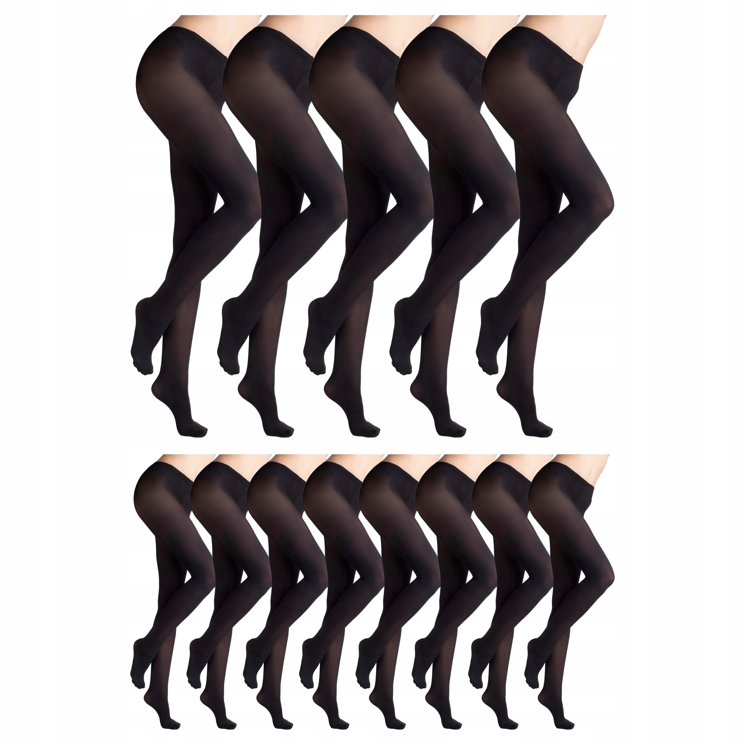 13 x Krycí punčocháče bez kalhotek Micro 60 den Marilyn Nero 2-S