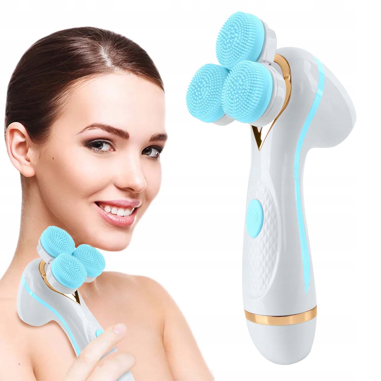 ODMŁADZAJĄCA Szczoteczka do mycia twarzy rotacyjna soniczna NA PREZENT etui Zasilanie akumulatorowe