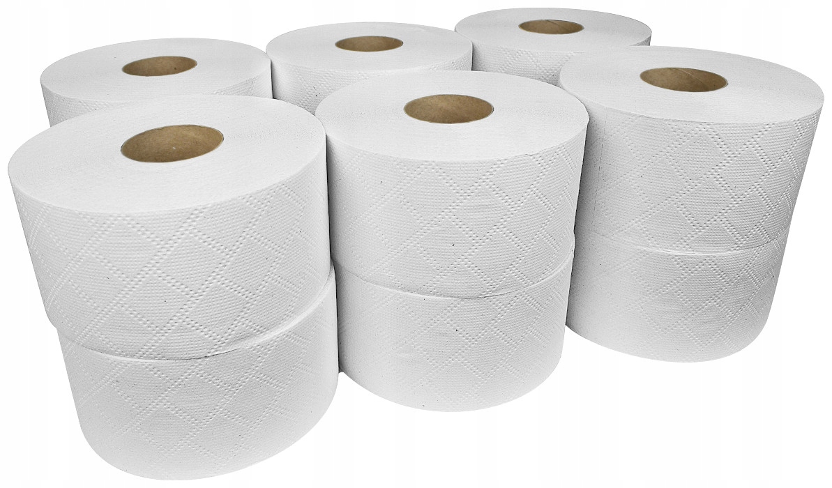 

Papier Toaletowy Jumbo Biały Makulatura 12szt
