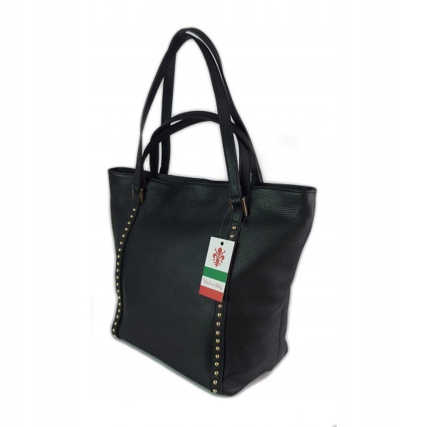 Velká Stylová Kožená Taška S Dvojitými Ručičkami_elegantní Černá_xl