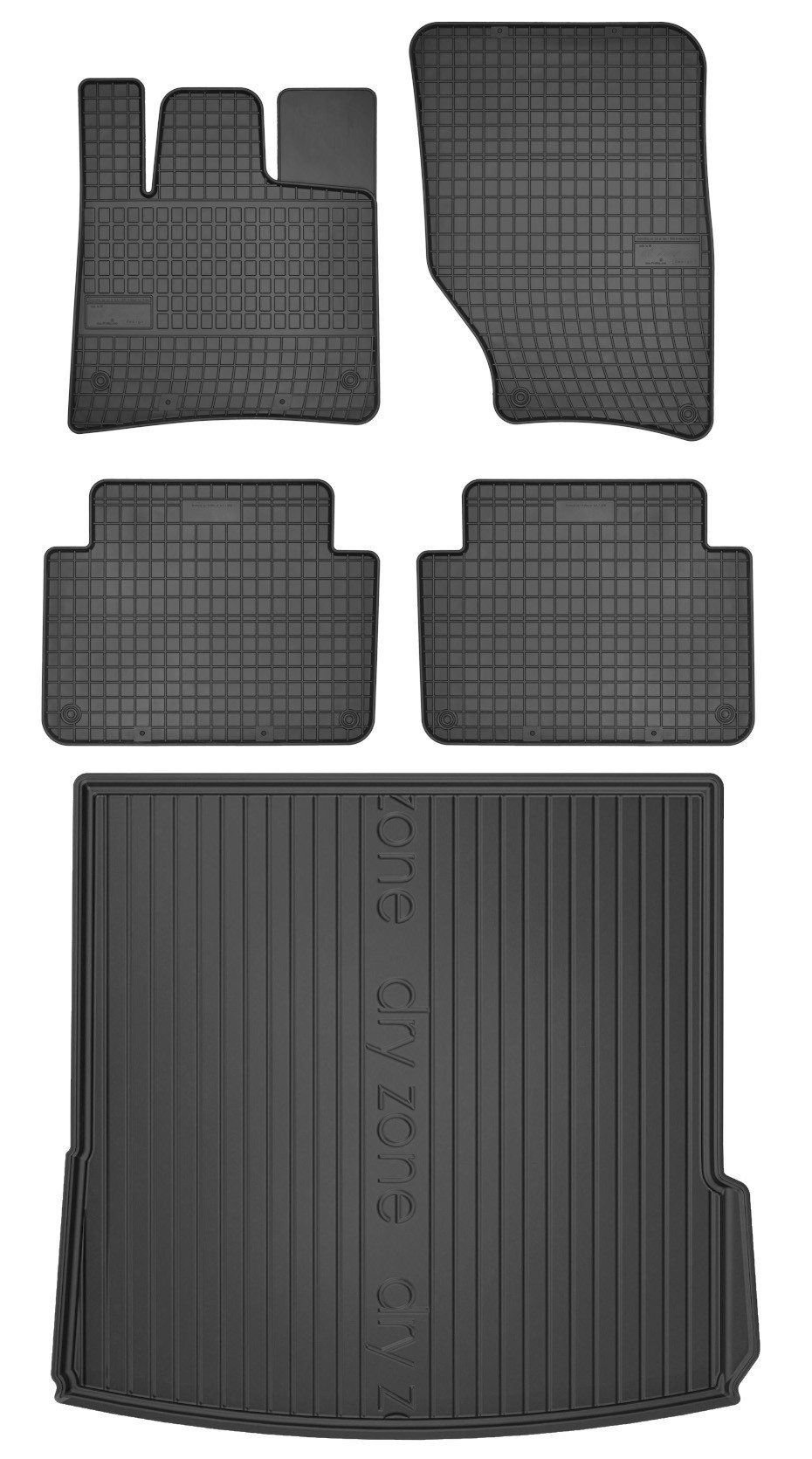 Gumové rohože rohožka do batožinového priestoru pre Audi Q7 I 05-15 5 osôb