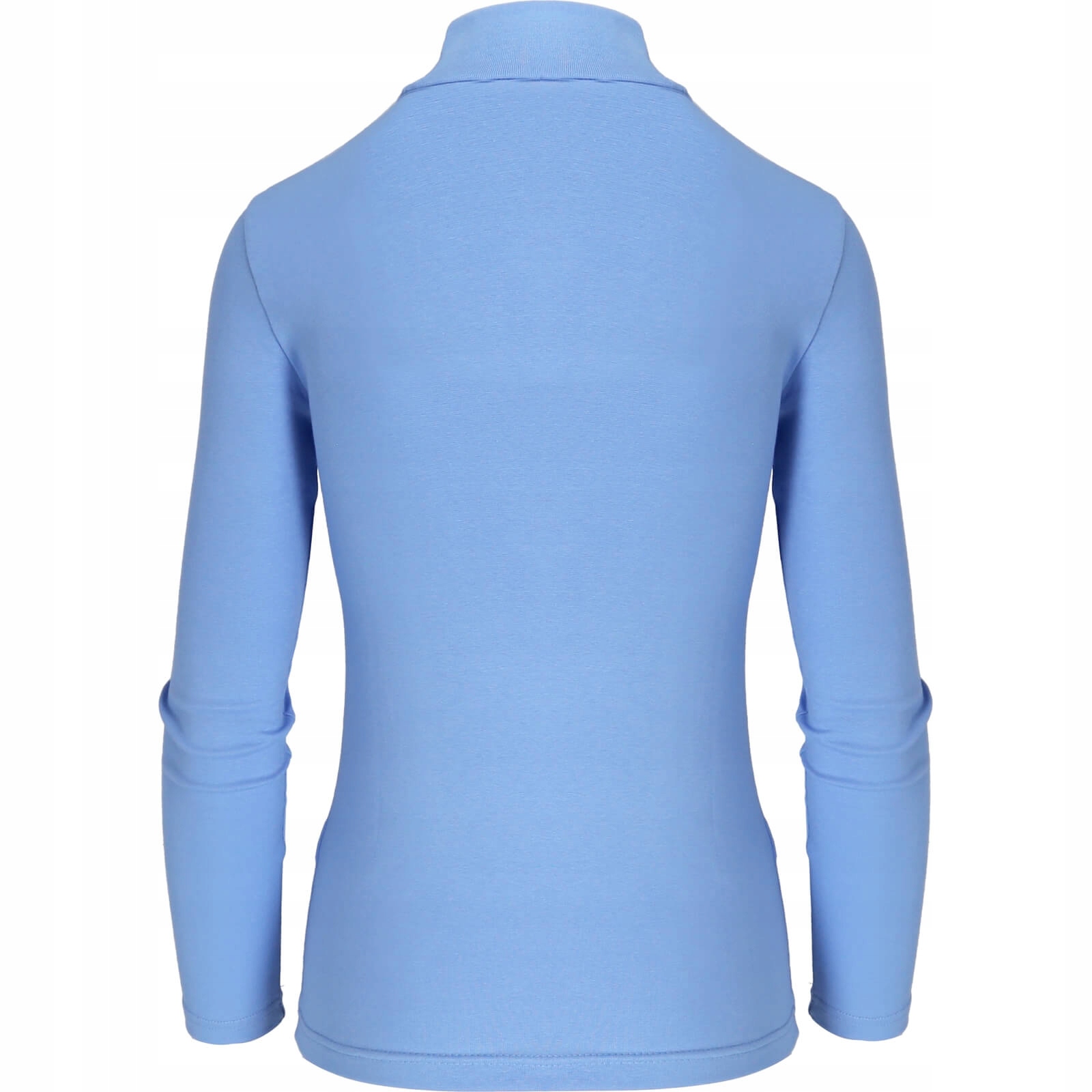 Półgolf Damski Cienki Elastyczny Sweter błękit S Rękaw długi rękaw