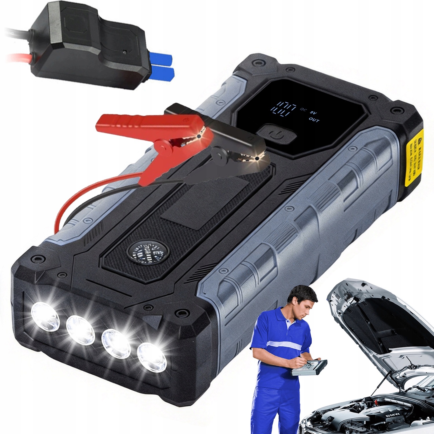 Startovací Zařízení Jump Starter Start Booster Powerbank 8000 mAh
