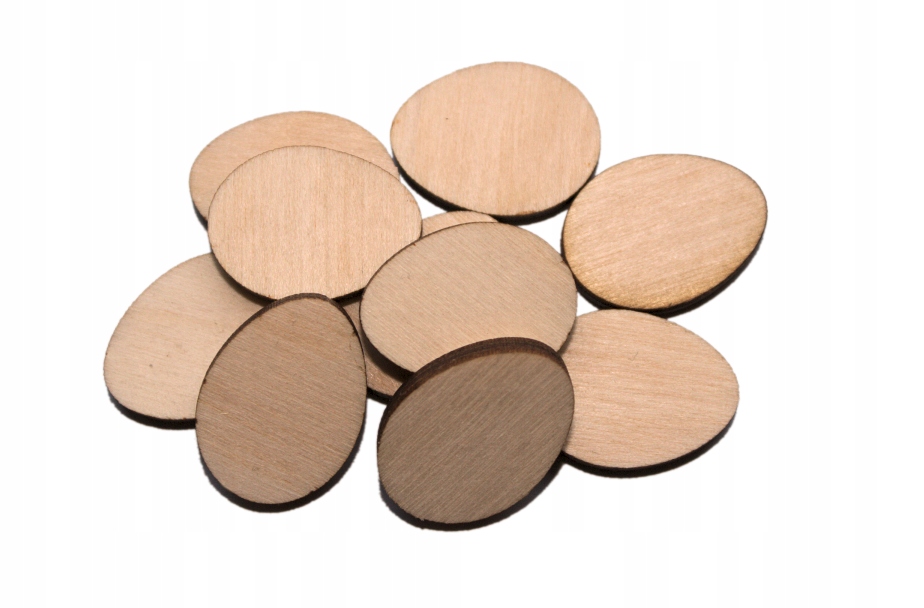 10szt drewniane jajka, sklejka, 20x15mm, jajko