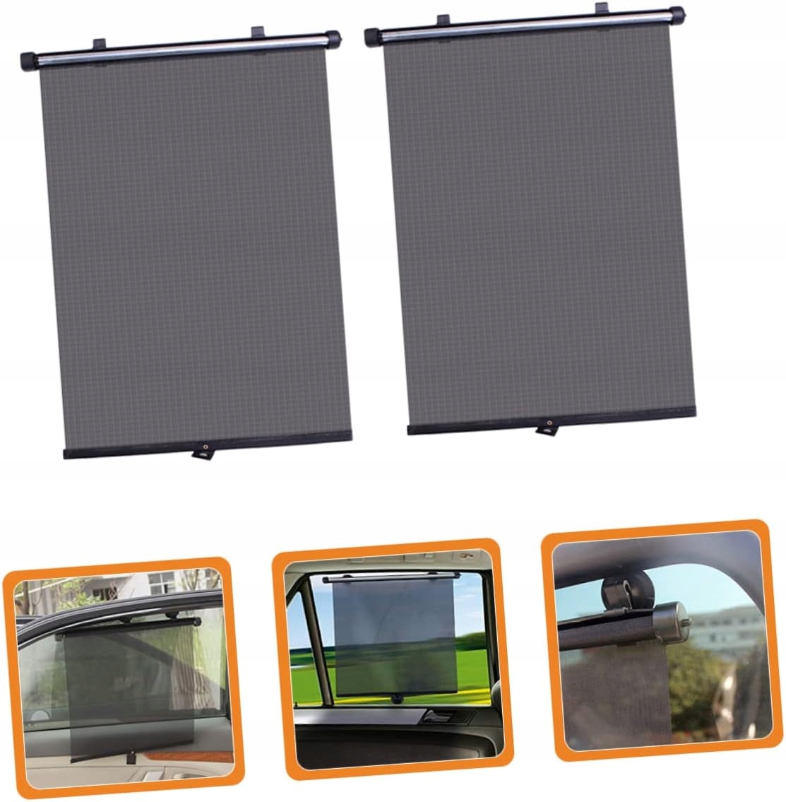 2x ROLETY PRZECIWSŁONECZNE ŻALUZJE OSŁONA NA OKNO SAMOCHODOWE OD SŁOŃCA Producent inny