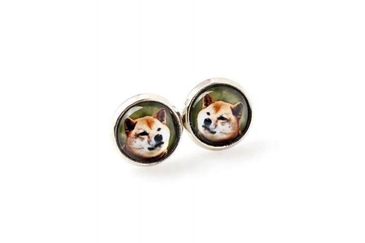 

Shiba Inu Kolczyki z Twoim zdjęciem Handmade