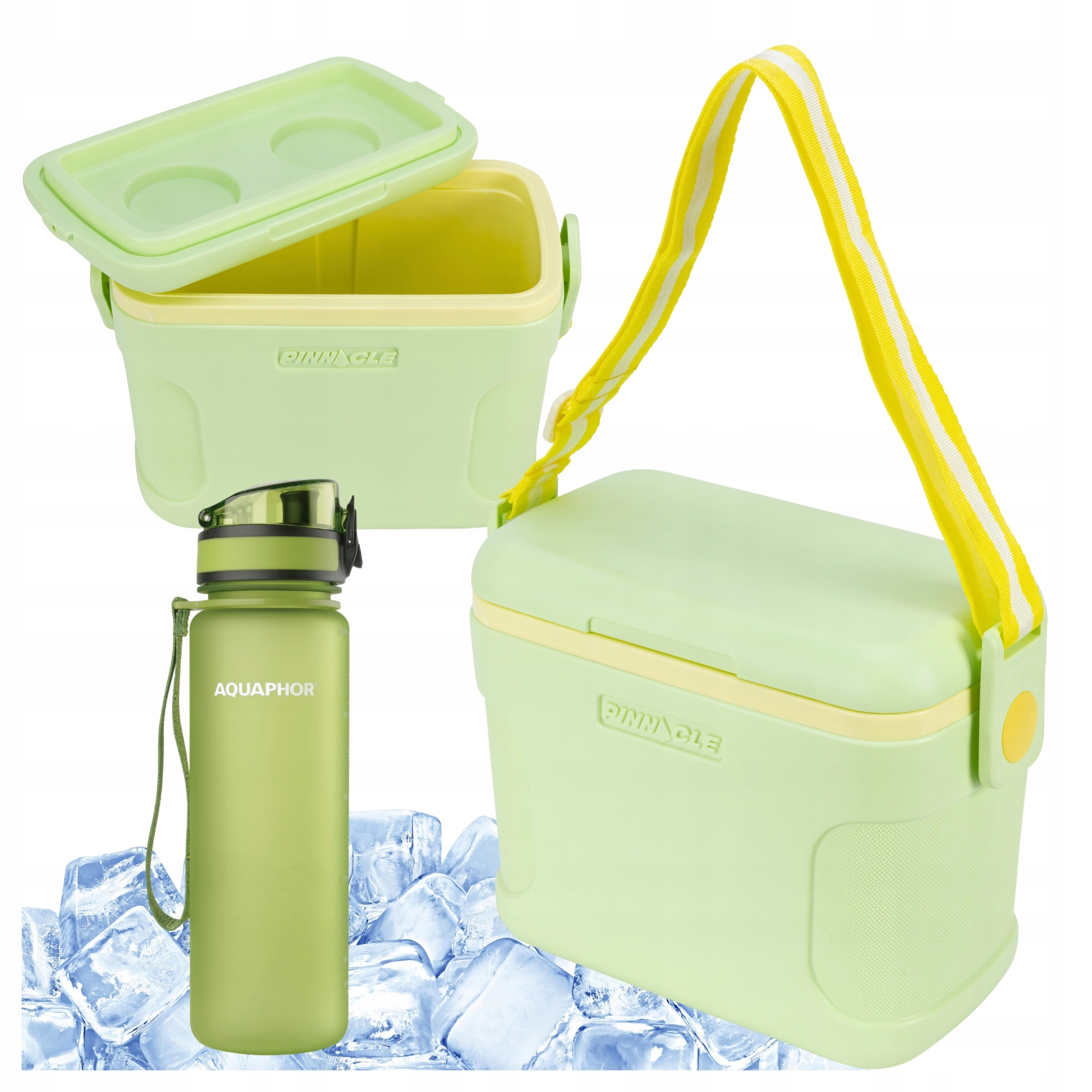 Turistická lednička na rameno 8 l zelená Pinnacle láhev Aquaphor