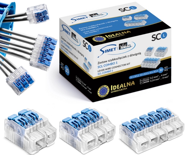 SZYBKOZŁĄCZKI 30szt DŹWIGNIĄ SCL2 SCL3 SCL5 SIMET