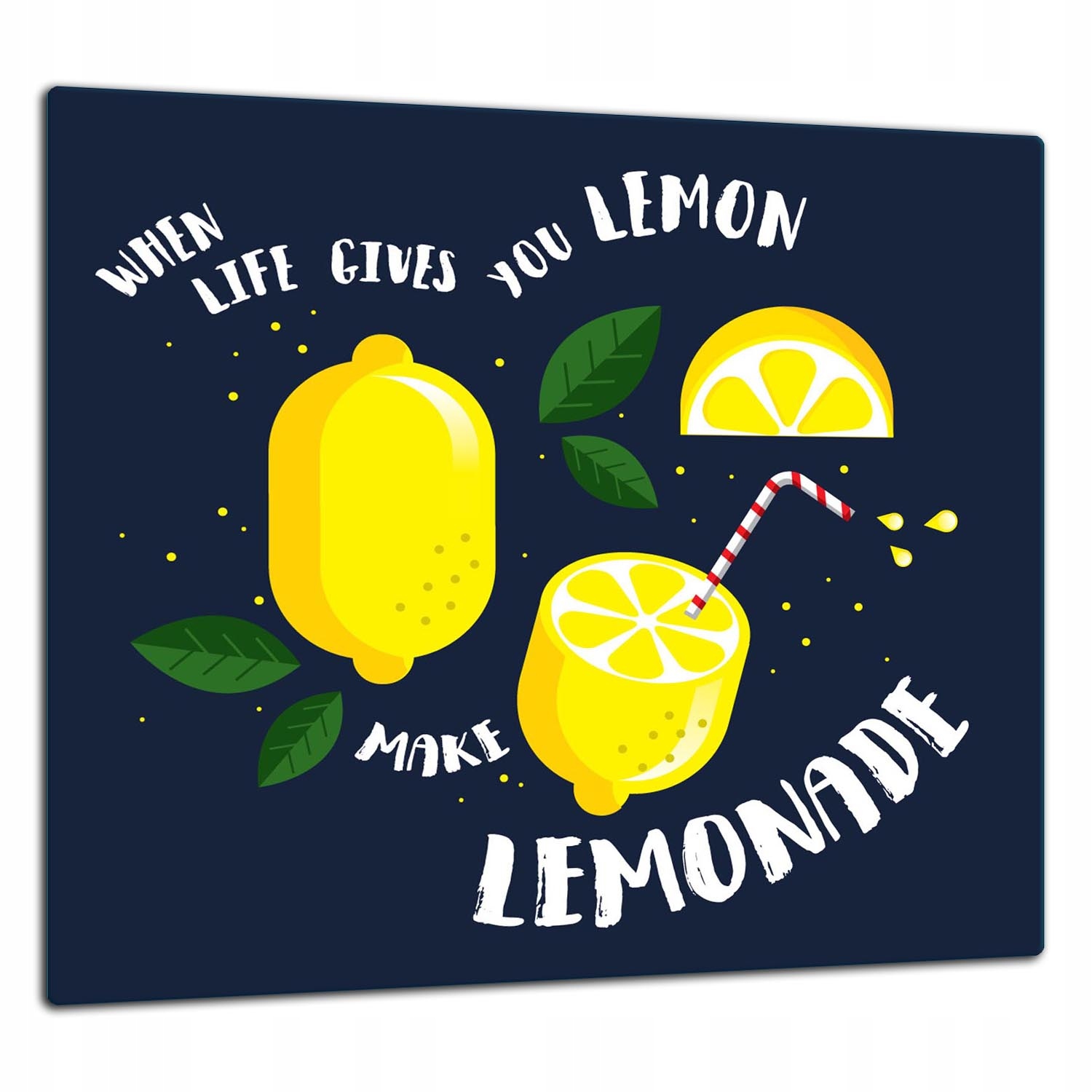 Skleněná Ochranná Deska Panel Lepidlo 65x60 Citron Lacobel 7v1