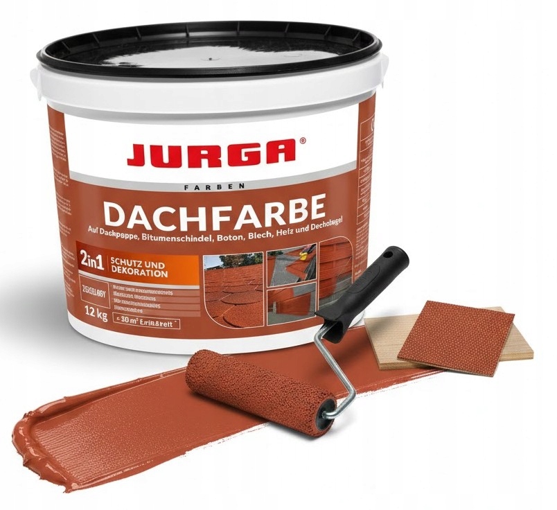 Dachfarbe farba Uszczelniająco Dekoracyjna ceglasta Wodoodporna 12kg