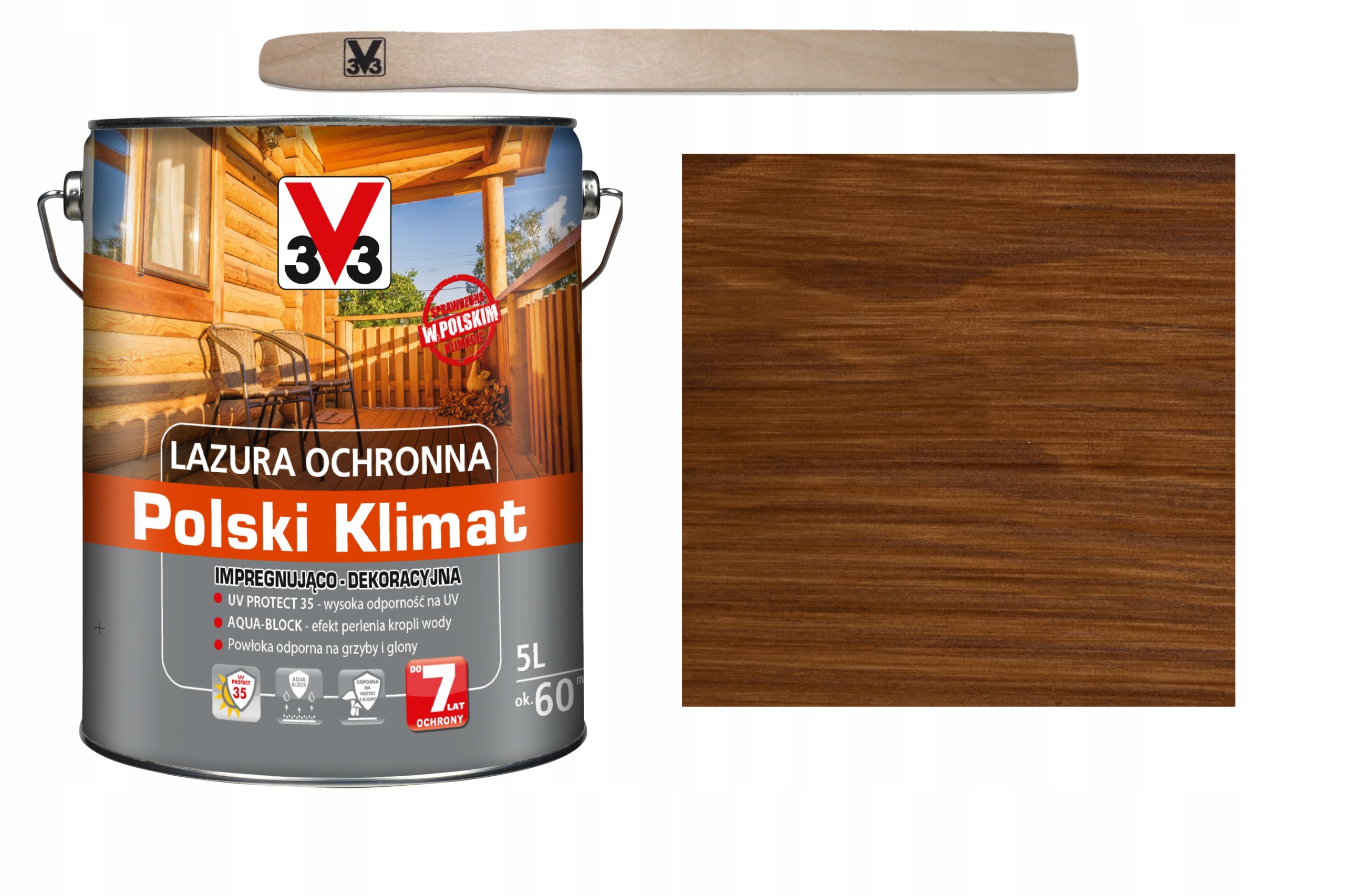 

Lazura V33 Polski Klimat 7 lat Dąb Ciemny 5L