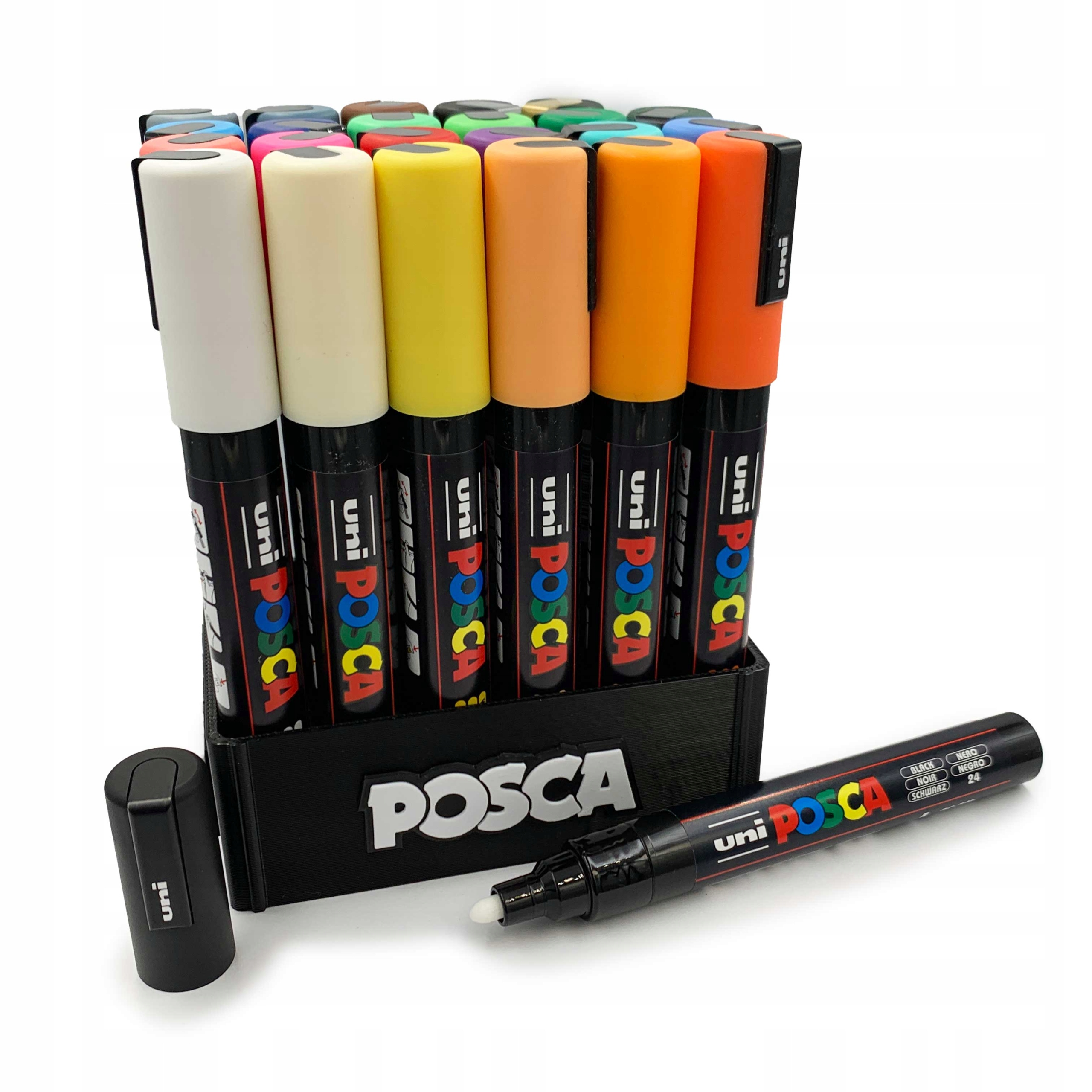 Zestaw markerów pisaki POSCA-5M 24szt Podstawka