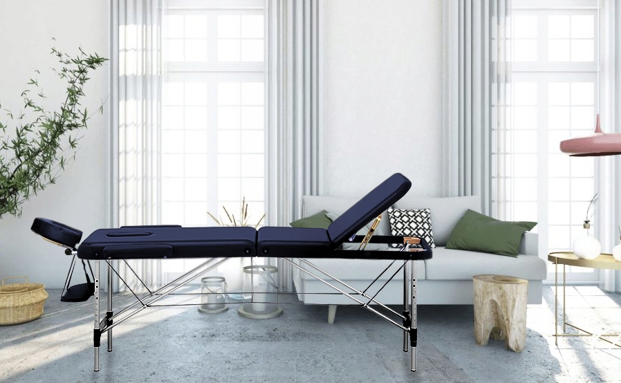 Розкладний стіл ALUMINIUM bed 3-SEG NETI 01 для масажної косметики + сумка Вага виробу з індивідуальною упаковкою 15 кг