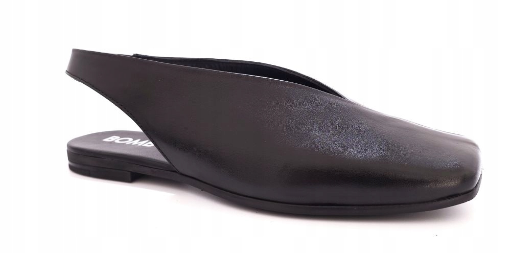 Černé dámské baleríny s odhalenou patou z kůže Bombonella G195 01169 r36