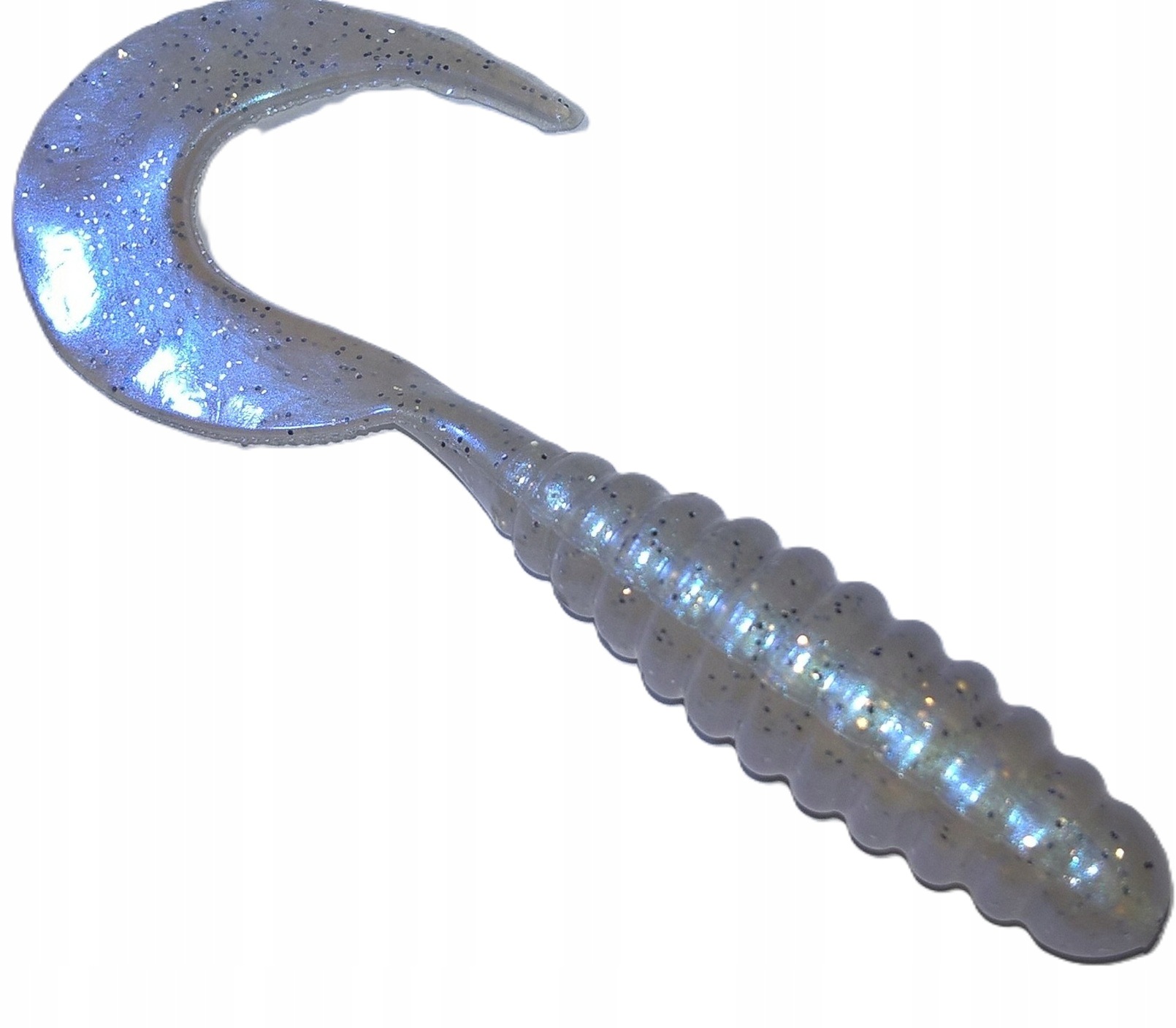 Manns Twister 100mm Perła ze srebrnym brokatem