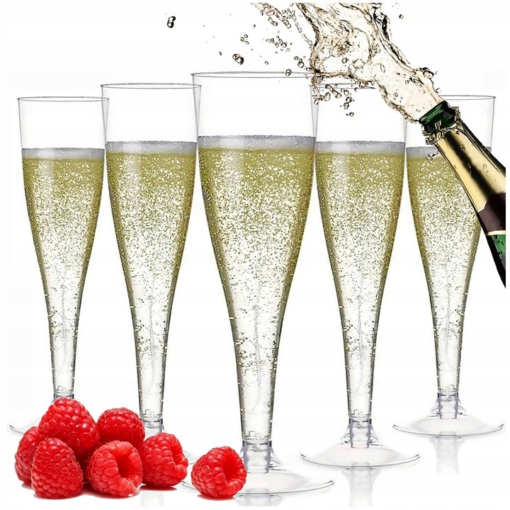 Poháre na šampanské, červené biele víno, 120 ml, 150 ks 15 balení