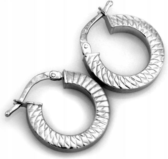 Stříbrné náušnice 925 jemné kruhy malé 30 mm s vyřezaným vzorem jako dárek