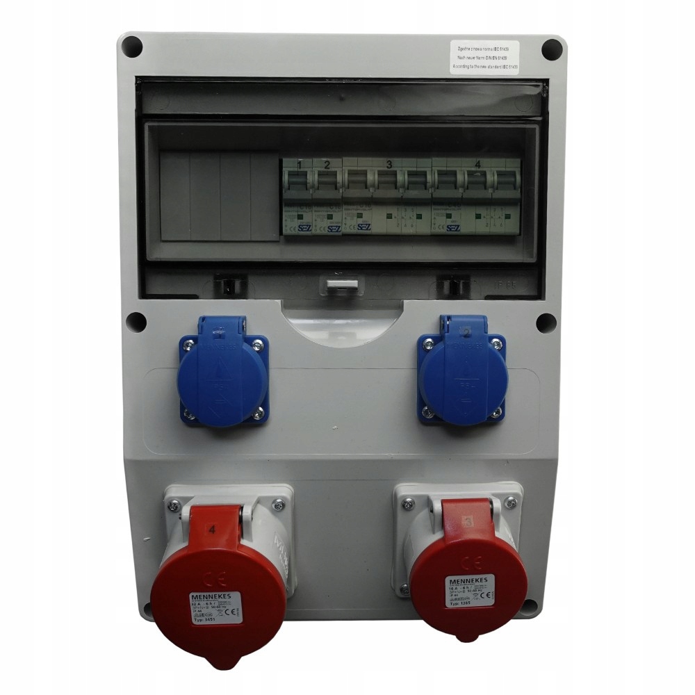 Stavebný rozvádzač Walter-Kraft-S 32A/5P 16A/5P 2x230V Schuko