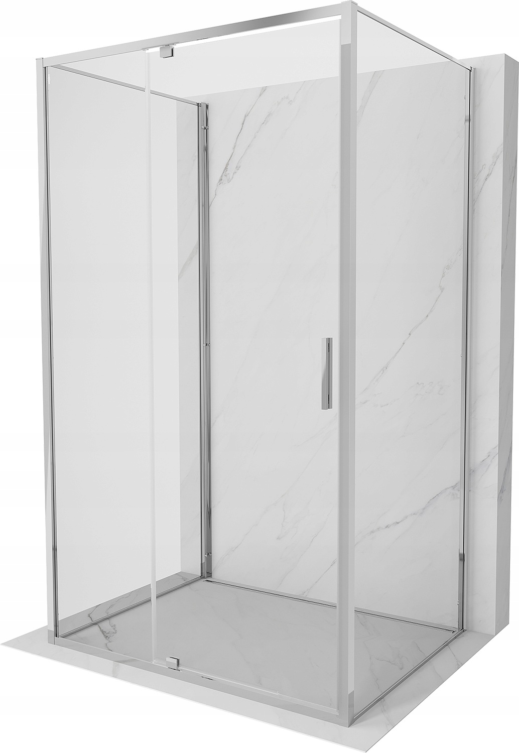 Mexen Exo-3S kabina prysznicowa 3-ścienna uchylna 90 x 110 cm, transparent,