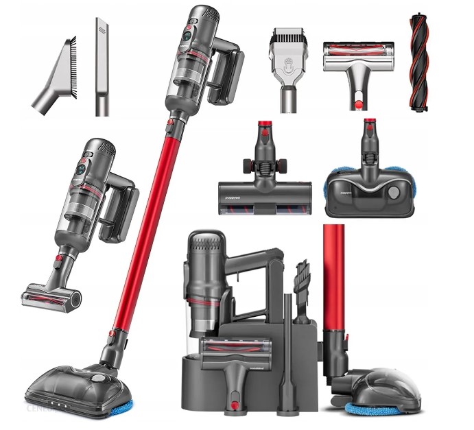 Puppyoo T12 PRO RINSE PIONOW ODKURZACZ BEZPRZEWODOWY, FUNKCJA MOPA