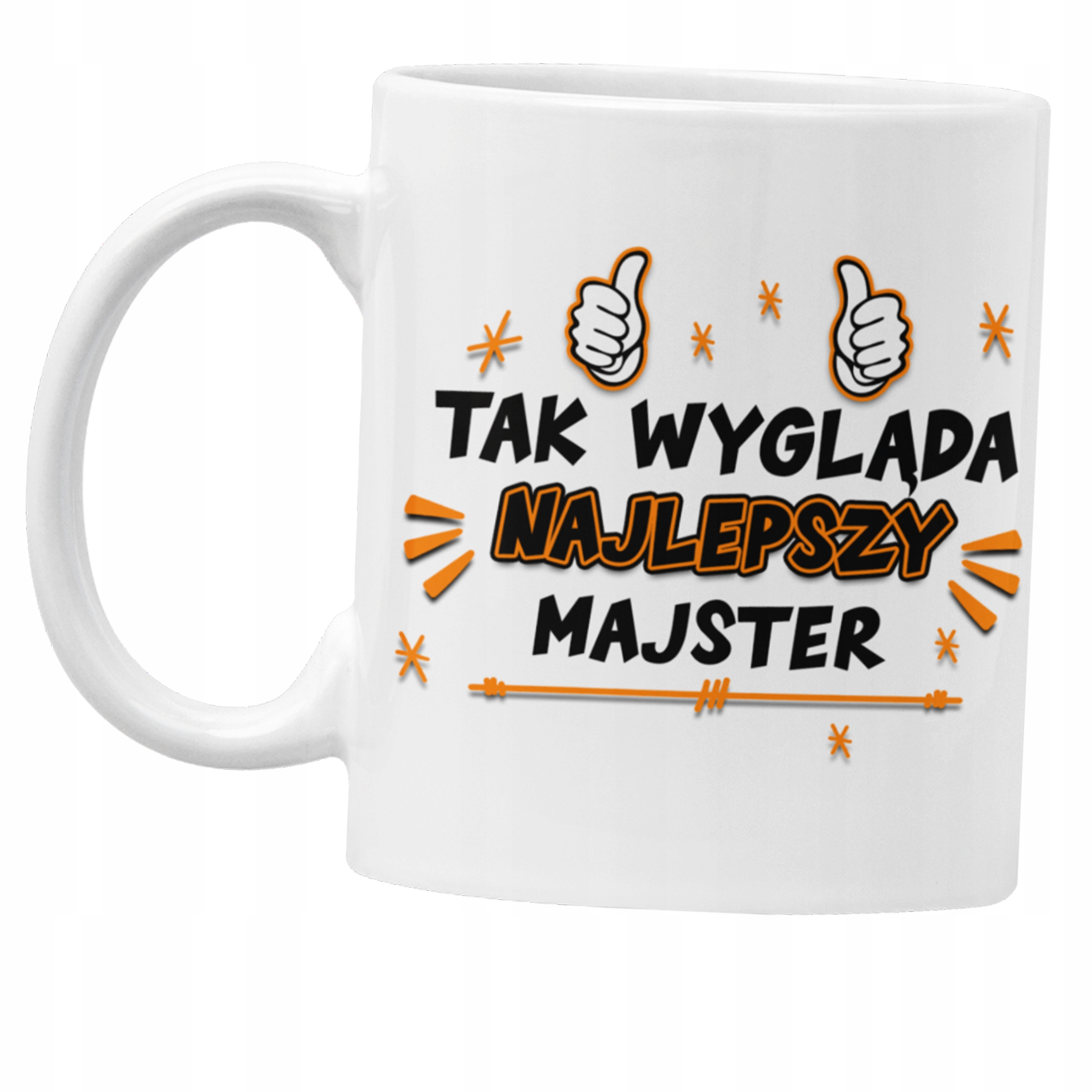 

Śmieszny kubek Majster dla majstra budowniczego
